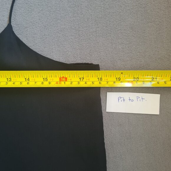 RW&CO Camisole Tank Top Women Size M Elegant Black V-Neck Spaghetti Straps - Picture 10 of 10